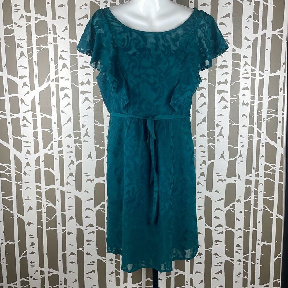 Moulinette Soeurs Embroidered Ruffle Sleeve Dress 12